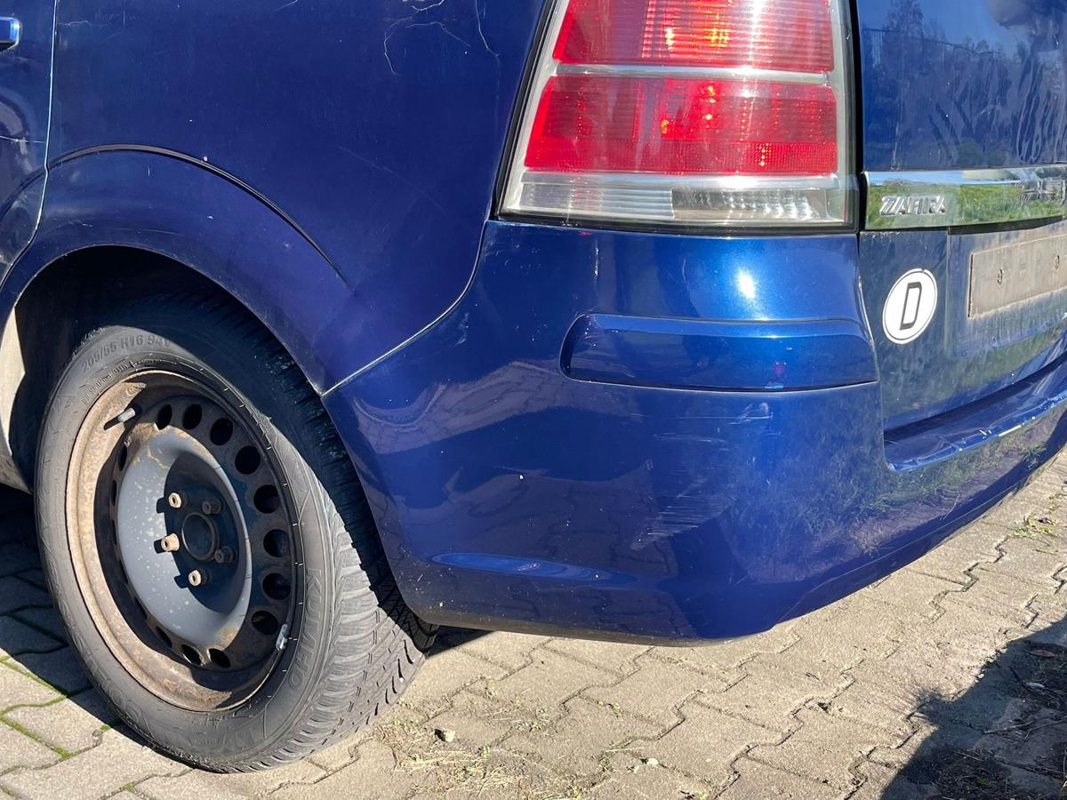 Opel Zafira B original Stoßstange Stoßfänger hinten Z21B Ultrablau BJ06